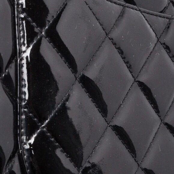 Chanel Black Quilted Patent Leather Classic Maxi Double Flap Bag - Picture 5 of 12